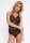 Black Hazel Lace Spitzen-Body aus semitransparenter floraler Spitze