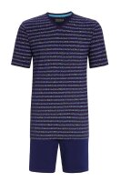 Herren Shorty Pyjama Kurzarm Zweiteiler mit V-Ausschnitt...