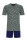 Herren Shorty Pyjama Kurzarm Zweiteiler mit V-Ausschnitt 100% Baumwolle