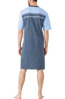 Herren Nachthemd 110 cm lang Sleepshirt kurzer Arm V-Neck Klima Komfort